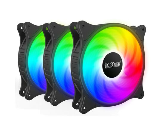 Кулер для корпуса PcСooler FX 120 ARGB BK 3in1, изображение 2 Кулер для корпуса PcСooler FX 120 ARGB BK 3in1, изображение 2