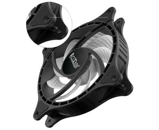 Кулер для корпуса PcСooler FX 120 ARGB BK 3in1, изображение 7 Кулер для корпуса PcСooler FX 120 ARGB BK 3in1, изображение 7