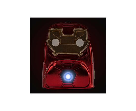 Рюкзак школьный Loungefly POP Marvel - Iron Man Light-Up Mini Backpack (MVBK0161), изображение 2 Рюкзак школьный Loungefly POP Marvel - Iron Man Light-Up Mini Backpack (MVBK0161), изображение 2
