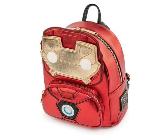 Рюкзак школьный Loungefly POP Marvel - Iron Man Light-Up Mini Backpack (MVBK0161), изображение 4 Рюкзак школьный Loungefly POP Marvel - Iron Man Light-Up Mini Backpack (MVBK0161), изображение 4