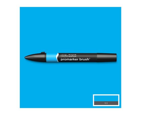 Маркер Winsor&Newton двусторонний Brushmarker, (C847) Циан (884955042540)