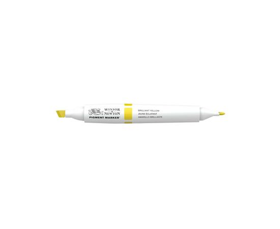 Маркер Winsor&Newton двусторонний Pigment marker (055) Блестящий Желтый (884955039724)