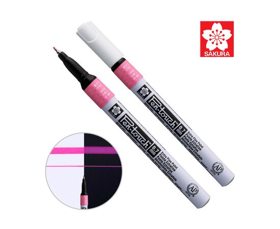 Маркер Sakura Pen-Touch Рожевий, флуоресцентний, тонкий (EXTRA FINE) 0.7мм (084511322684)