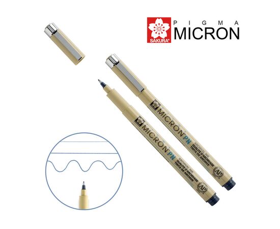 Лайнер Sakura PIGMA MICRON PN Чорно-синій (0.4-0.5мм) (084511307230)
