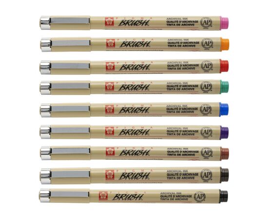 Лайнер Sakura кисть PIGMA Brush, Черный (084511352087), изображение 2 Лайнер Sakura кисть PIGMA Brush, Черный (084511352087), изображение 2