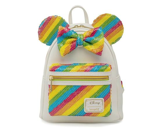 Рюкзак школьный Loungefly Disney - Minnie Mouse Sequined Rainbow Mini Backpack (WDBK1659), изображение 4 Рюкзак школьный Loungefly Disney - Minnie Mouse Sequined Rainbow Mini Backpack (WDBK1659), изображение 4