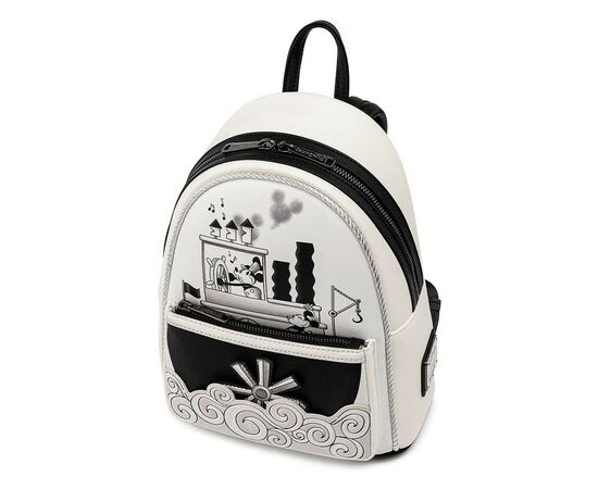 Рюкзак школьный Loungefly Disney - Mickey Mouse Steamboat Willie Music Cruise Mini Backpack (WDBK1657), изображение 4