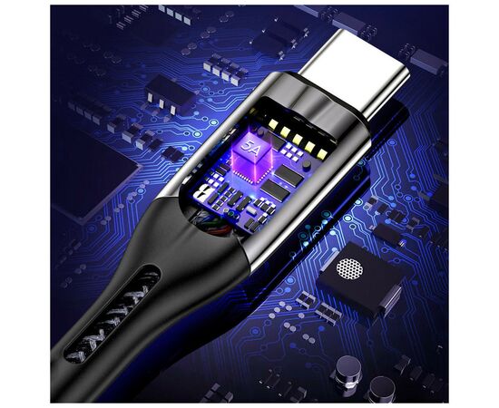 Дата кабель USB 2.0 AM to Type-C 1.2m 5A Choetech (AC0013-BK), изображение 3 Дата кабель USB 2.0 AM to Type-C 1.2m 5A Choetech (AC0013-BK), изображение 3
