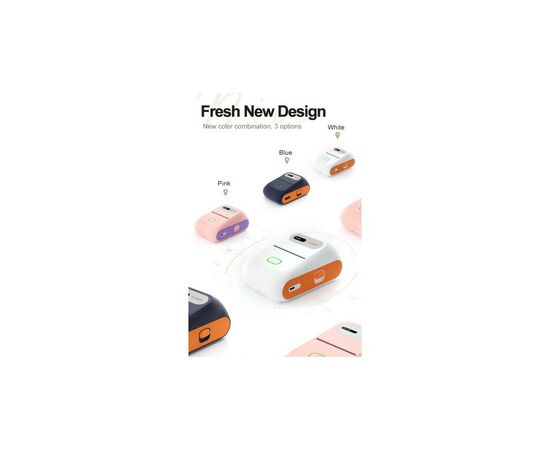 Принтер этикеток UKRMARK DP26BL bluetooth, USB, синий (00884), изображение 3 Принтер этикеток UKRMARK DP26BL bluetooth, USB, синий (00884), изображение 3