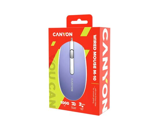 Мышка Canyon M-10 USB Mountain Lavender (CNE-CMS10ML), изображение 6 Мышка Canyon M-10 USB Mountain Lavender (CNE-CMS10ML), изображение 6