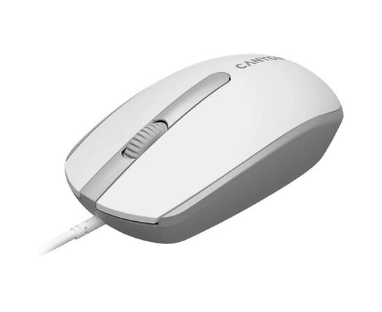 Мышка Canyon M-10 USB White Grey (CNE-CMS10WG), изображение 2 Мышка Canyon M-10 USB White Grey (CNE-CMS10WG), изображение 2