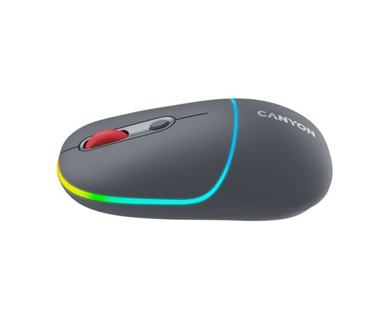 Мышка Canyon MW-22 Dual Band RGB Wireless Dark Grey (CNS-CMSW22DG), изображение 4 Мышка Canyon MW-22 Dual Band RGB Wireless Dark Grey (CNS-CMSW22DG), изображение 4