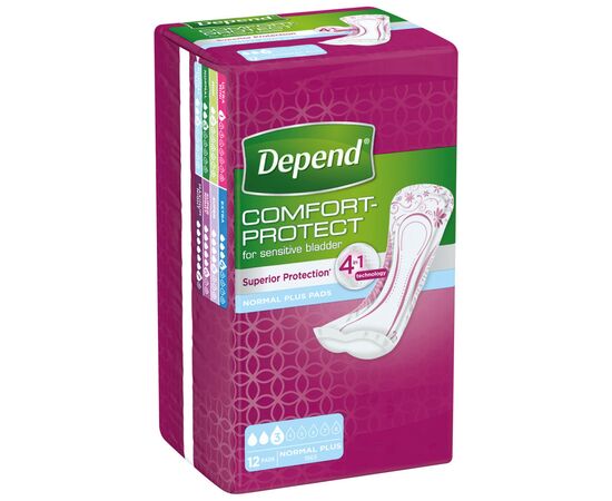 Урологические прокладки Depend Normal Plus Pad 12 шт. (5029053546162/5029053561585), изображение 2 Урологические прокладки Depend Normal Plus Pad 12 шт. (5029053546162/5029053561585), изображение 2