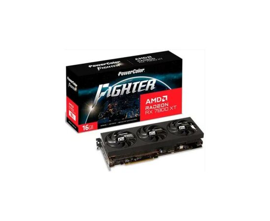 Видеокарта PowerColor Radeon RX 7800 XT 16Gb FIGHTER (RX 7800 XT 16G-F/OC), изображение 2 Видеокарта PowerColor Radeon RX 7800 XT 16Gb FIGHTER (RX 7800 XT 16G-F/OC), изображение 2