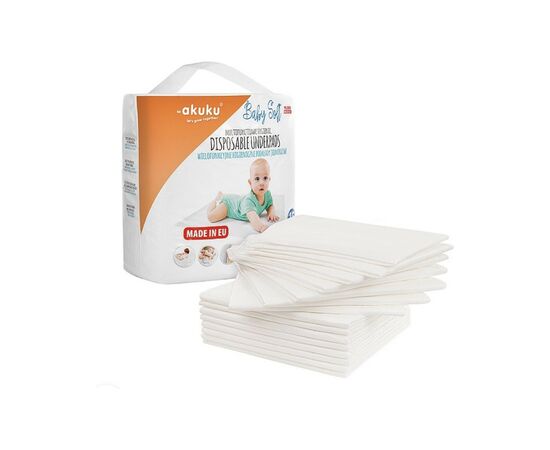 Пеленки для младенцев Akuku Baby Soft 40 x 60 см, 15 шт (A0500), изображение 3 Пеленки для младенцев Akuku Baby Soft 40 x 60 см, 15 шт (A0500), изображение 3