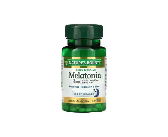 Аминокислота Nature's Bounty Мелатонин быстро растворяющийся, 3 мг, вкус вишни, Melatonin (NRT07903)