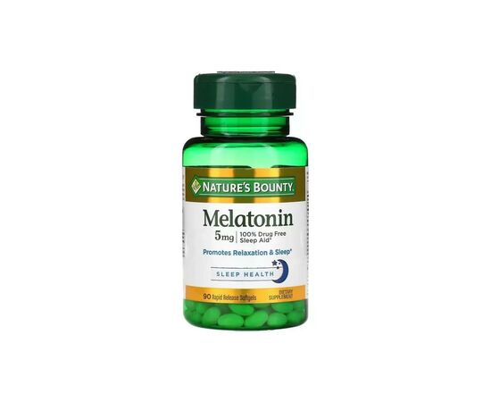 Амінокислота Nature's Bounty Мелатонін швидкого вивільнення, 5 мг, Melatonin, 90 гелевих (NRT15745)