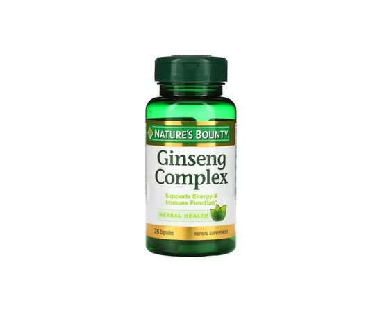 Травы Nature's Bounty Комплекс женьшеня, Ginseng Complex, 75 капсул (NRT11932)