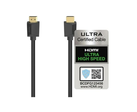 Кабель мультимедийный HDMI to HDMI 2.0m 8K Hama (00200700), изображение 2 Кабель мультимедийный HDMI to HDMI 2.0m 8K Hama (00200700), изображение 2