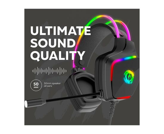 Навушники Canyon GH-9A Darkless Gaming 3.5 мм RGB Black (CND-SGHS9A), зображення 7 Навушники Canyon GH-9A Darkless Gaming 3.5 мм RGB Black (CND-SGHS9A), зображення 7