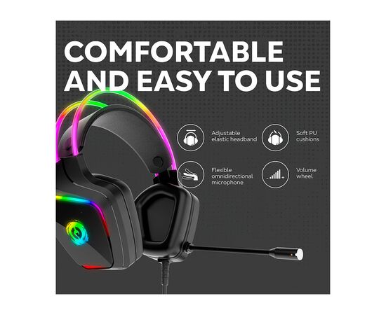 Навушники Canyon GH-9A Darkless Gaming 3.5 мм RGB Black (CND-SGHS9A), зображення 8 Навушники Canyon GH-9A Darkless Gaming 3.5 мм RGB Black (CND-SGHS9A), зображення 8
