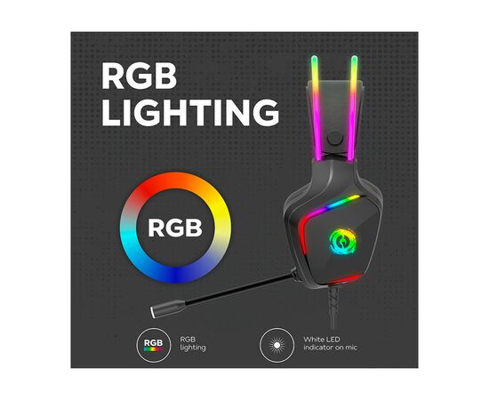 Навушники Canyon GH-9A Darkless Gaming 3.5 мм RGB Black (CND-SGHS9A), зображення 9 Навушники Canyon GH-9A Darkless Gaming 3.5 мм RGB Black (CND-SGHS9A), зображення 9