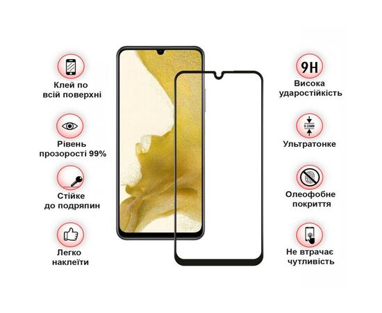 Стекло защитное BeCover Samsung Galaxy A25 SM-A256 5G Black (710540), изображение 3 Стекло защитное BeCover Samsung Galaxy A25 SM-A256 5G Black (710540), изображение 3