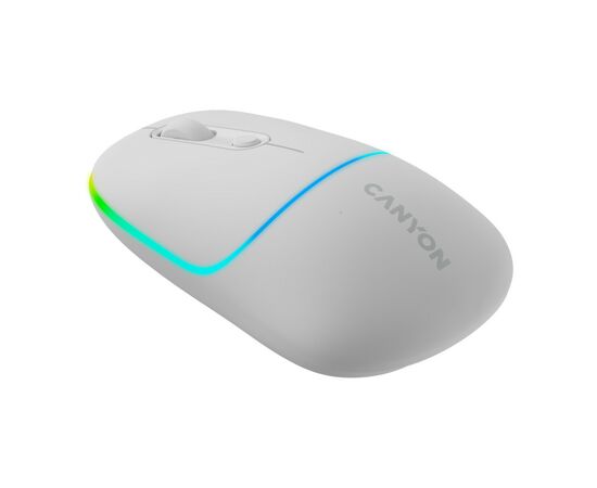 Мышка Canyon MW-22 Dual Band RGB Wireless Snow White (CNS-CMSW22SW), изображение 2 Мышка Canyon MW-22 Dual Band RGB Wireless Snow White (CNS-CMSW22SW), изображение 2