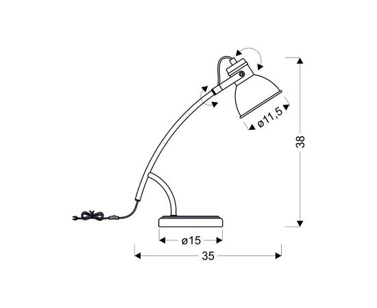 Настольная лампа Candellux ZUMBA (41-72085), изображение 2 Настольная лампа Candellux ZUMBA (41-72085), изображение 2