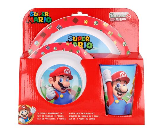 Набор детской посуды Stor Super Mario - Mario, Kids Micro Set (Stor-21449), изображение 2 Набор детской посуды Stor Super Mario - Mario, Kids Micro Set (Stor-21449), изображение 2