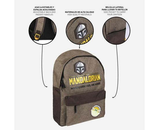 Рюкзак шкільний Cerda Star Wars Mandalorian - Casual Urban Backpack (CERDA-2100003718), зображення 4