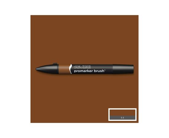 Маркер Winsor&Newton двусторонний Brushmarker, (O324) Сиена паленая (884955042663)
