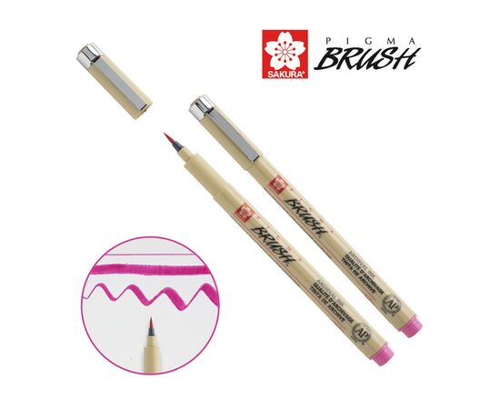 Лайнер Sakura пензель PIGMA Brush, Рожевий (084511352124)