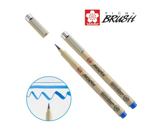 Лайнер Sakura кисть PIGMA Brush, Синий (084511352322)