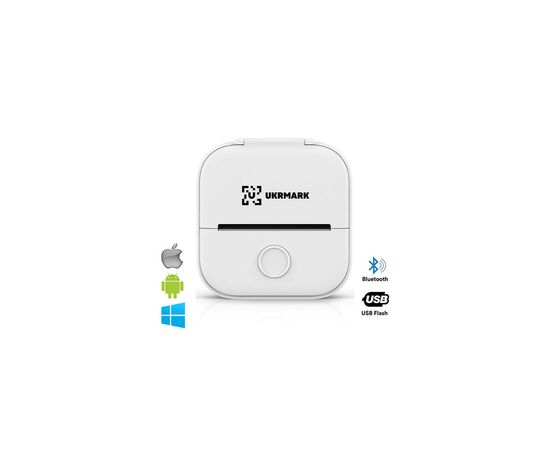 Принтер чеків UKRMARK P02WT Bluetooth, білий (00887)