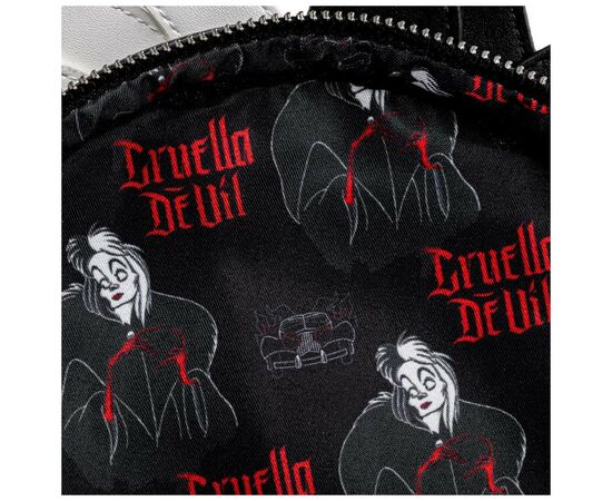 Рюкзак школьный Loungefly Disney - Villains Cruella De Vil Spots Cosplay Mini Backpack (WDBK1534), изображение 3 Рюкзак школьный Loungefly Disney - Villains Cruella De Vil Spots Cosplay Mini Backpack (WDBK1534), изображение 3