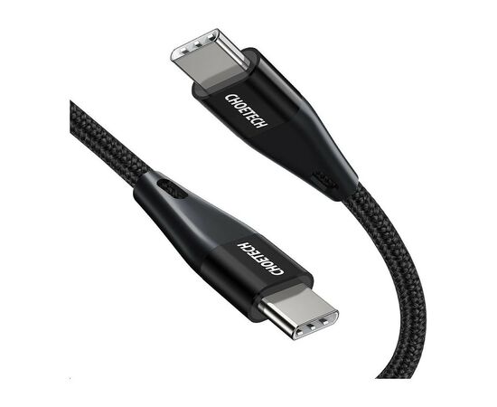 Дата кабель USB-С to USB-С 2.0m 60W USB2.0 Choetech (XCC-1004-BK), изображение 2 Дата кабель USB-С to USB-С 2.0m 60W USB2.0 Choetech (XCC-1004-BK), изображение 2