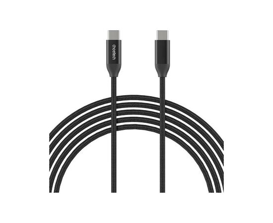 Дата кабель USB-С to USB-С 1.0m 240W USB2.0 Choetech (XCC-1035-BK), изображение 2 Дата кабель USB-С to USB-С 1.0m 240W USB2.0 Choetech (XCC-1035-BK), изображение 2