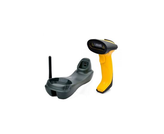 Сканер штрих-коду UKRMARK EV-W2503 2D, 433MHz, USB, IP64, stand, black/yellow (00769)