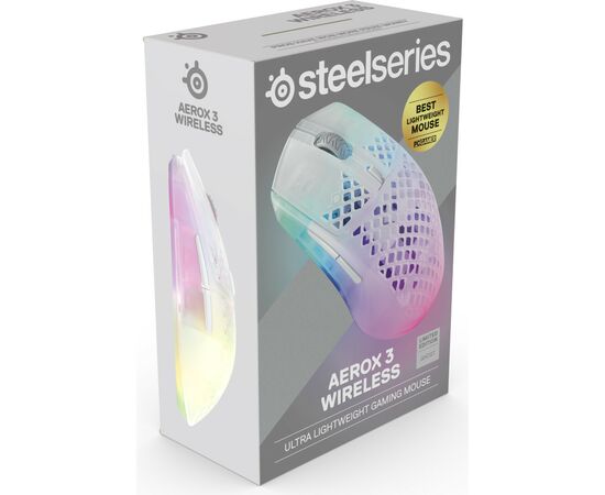Мишка SteelSeries Aerox 3 Wireless Ghost (SS62610), зображення 7 Мишка SteelSeries Aerox 3 Wireless Ghost (SS62610), зображення 7
