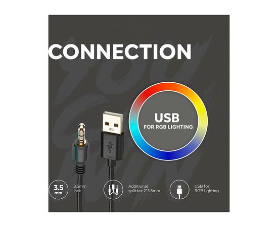 Навушники Canyon GH-6 Shadder Gaming 3.5 мм RGB Black (CND-SGHS6B), зображення 9