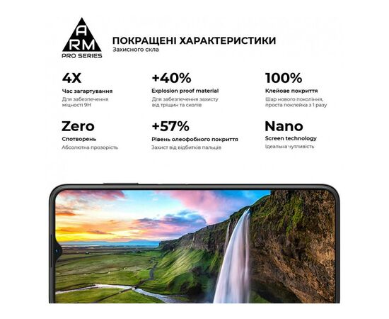 Стекло защитное Armorstandart Pro Nokia G21 / G11 / G11 Plus Black (ARM61707), изображение 5