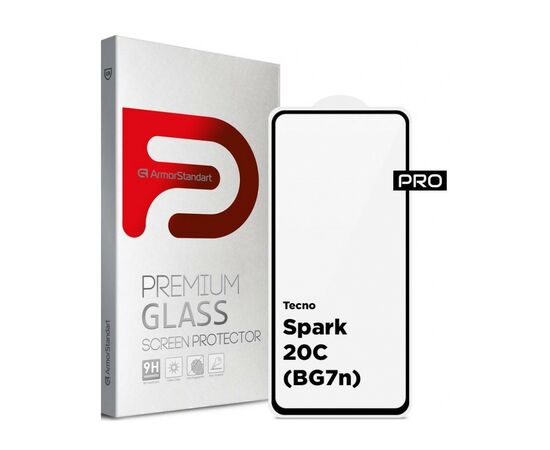 Скло захисне Armorstandart Pro Tecno Spark 20C (BG7n) Black (ARM73615)