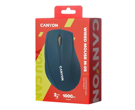 Мышка Canyon M-05 USB Blue (CNE-CMS05BL), изображение 4 Мышка Canyon M-05 USB Blue (CNE-CMS05BL), изображение 4