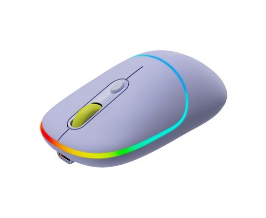 Мышка Canyon MW-22 Dual Band RGB Wireless Mountain Lavender (CNS-CMSW22ML), изображение 3 Мышка Canyon MW-22 Dual Band RGB Wireless Mountain Lavender (CNS-CMSW22ML), изображение 3
