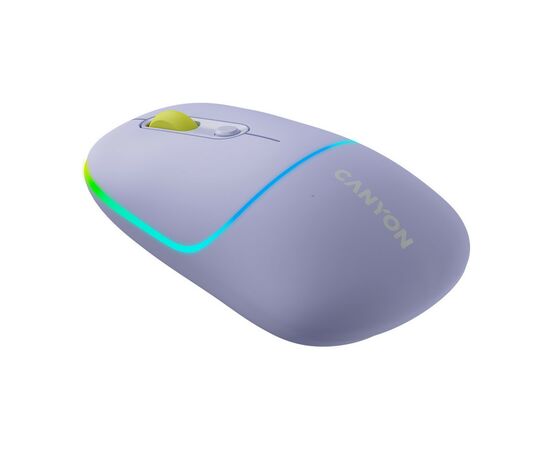 Мышка Canyon MW-22 Dual Band RGB Wireless Mountain Lavender (CNS-CMSW22ML), изображение 5 Мышка Canyon MW-22 Dual Band RGB Wireless Mountain Lavender (CNS-CMSW22ML), изображение 5