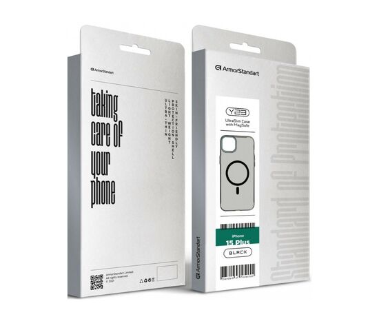 Чохол до мобільного телефона Armorstandart Y23 MagSafe Apple iPhone 15 Plus Transparent Black (ARM68334), зображення 4 Чохол до мобільного телефона Armorstandart Y23 MagSafe Apple iPhone 15 Plus Transparent Black (ARM68334), зображення 4