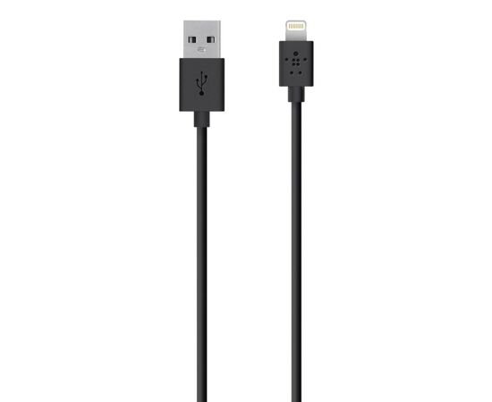 Дата кабель USB 2.0 AM to Lightning 1.2m Black Belkin (F8J023bt04-BLK)