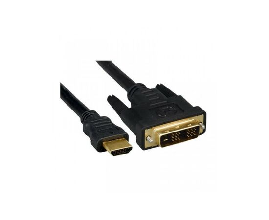 Кабель мультимедийный HDMI to DVI 18+1pin M, 4.5m Cablexpert (CC-HDMI-DVI-15), изображение 2 Кабель мультимедийный HDMI to DVI 18+1pin M, 4.5m Cablexpert (CC-HDMI-DVI-15), изображение 2