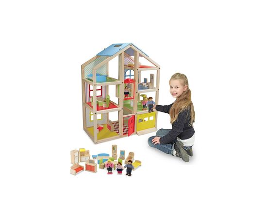 Игровой набор Melissa&Doug Кукольный домик с подъемником и мебелью (MD2462), изображение 3 Игровой набор Melissa&Doug Кукольный домик с подъемником и мебелью (MD2462), изображение 3